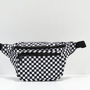Zumiez Checkered black and white Fanny pack